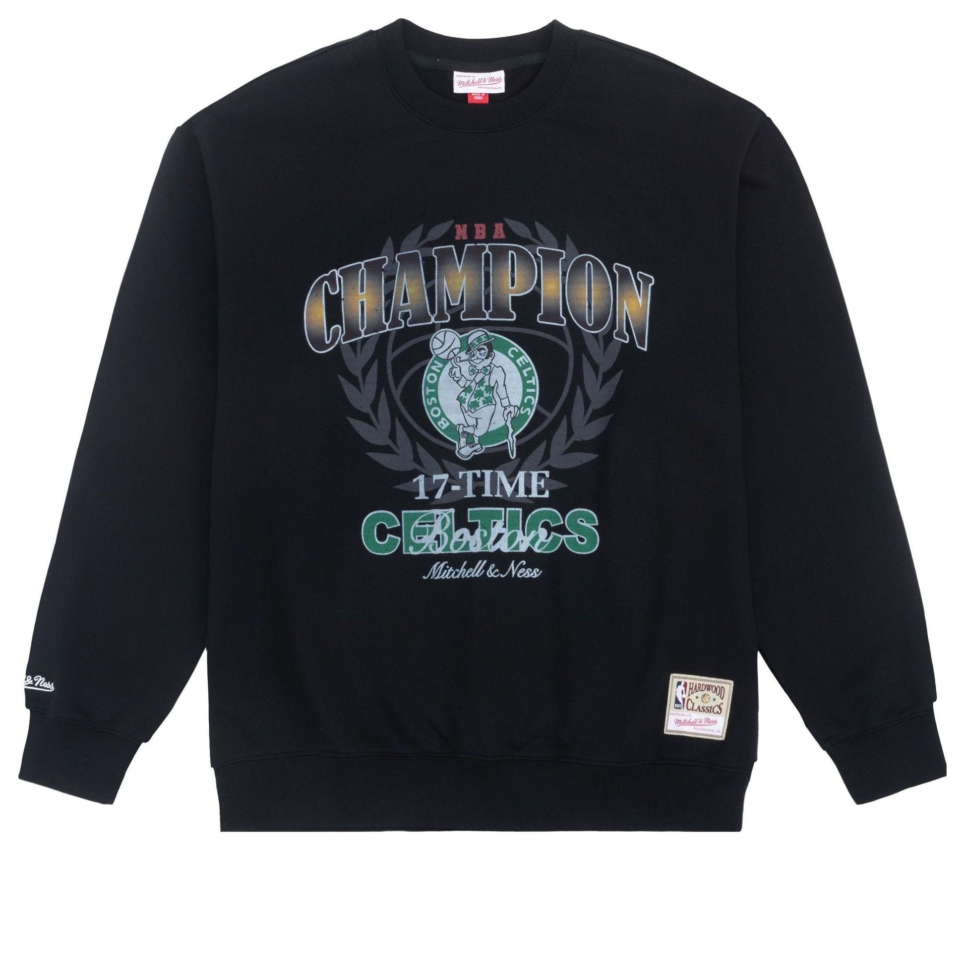 Mitchell & Ness x NBA Boston Celtics 17 Times Champion Sweatshirt 'Black' MNJYFWHD23093007