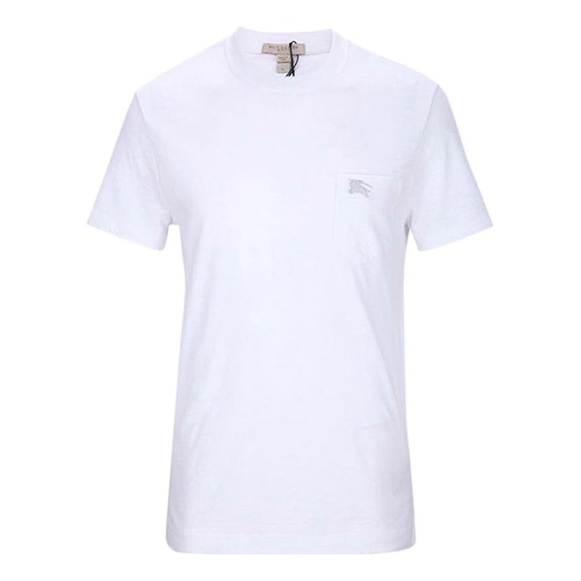 Burberry Cotton Causual Round Collar Male White 39303111