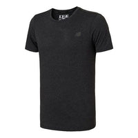 New Balance Knit Tops Round Neck Breathable Sweat-Wicking Short Sleeve Black AMT73080-BKH
