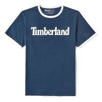 Men's Timberland Casual Round Neck Printing Short Sleeve Blue A2B86433