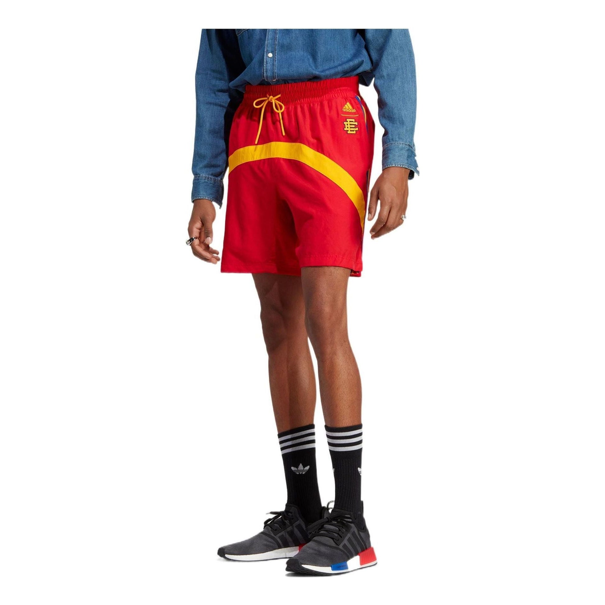 adidas Eric Emanuel McDonaldAsia Sizing 's Shorts 'Red Yellow' HB0736