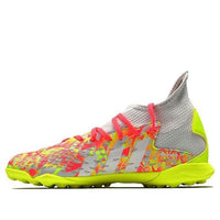 (GS) adidas X Predator Freak.3 TF Turf Soccer Shoes 'Grey Red Yellow' GZ7095