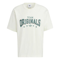 adidas originals Modern Collegiate Slogan T-shirt 'Off White' HS2014
