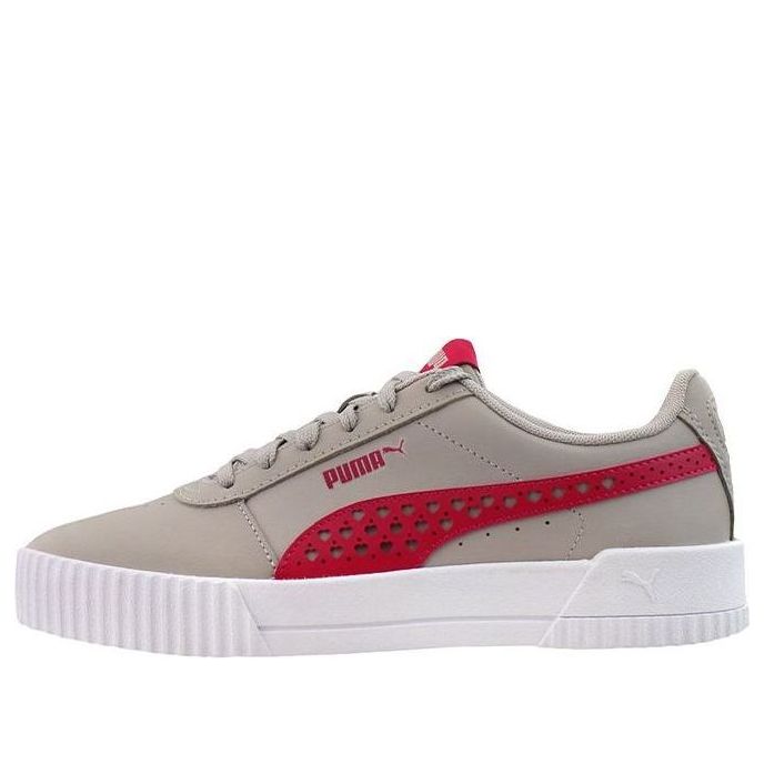 PUMA Carina Heart FS Leisure Board Shoes K Grey/Pink 371605-01