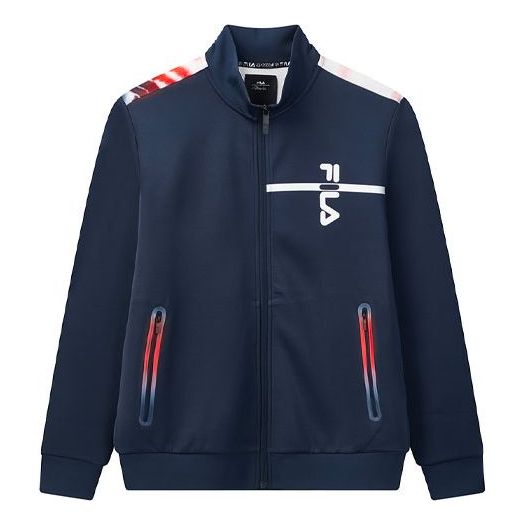 FILA x 31phillip Lim Crossover Woven Contrasting Colors Sports Jacket Navy Blue F11M026506F-NV