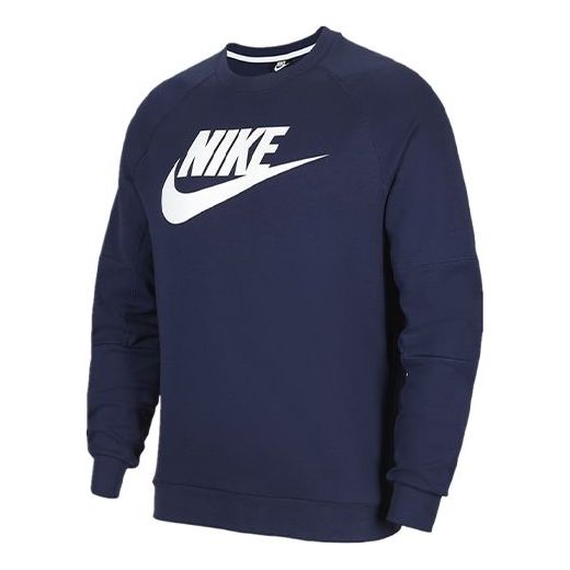 Men's Nike Casual Sports Knit Round Neck Navy Blue DJ0349-410