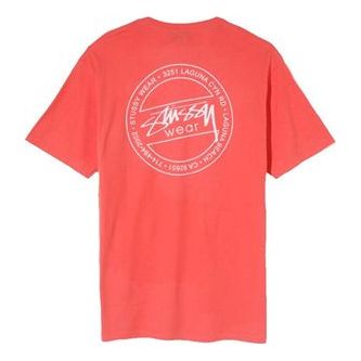 Stussy Laguna Tee Classic Printing Short Sleeve Unisex Pink Red 1904230-02