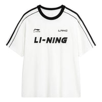 Li-Ning Graphic Soccer T-shirt 'White Black' AHSU657-1