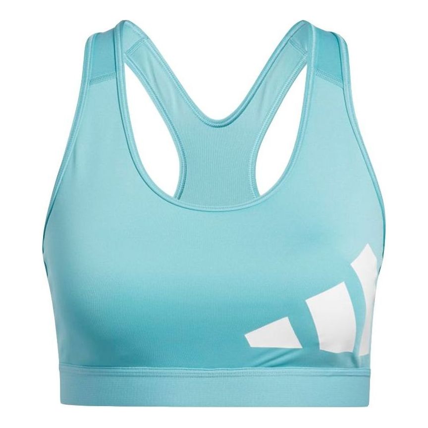 (WMNS) adidas Believe This Medium-Support Workout Logo Bra Asia Sizing 'Blue' GR8025
