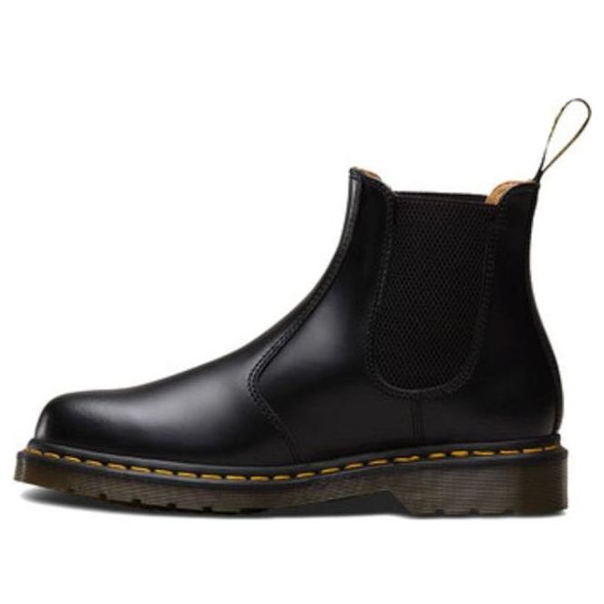 Dr.Martens 2976 Yellow Stitch Smooth Leather Chelsea Boots 'Black' 22227001