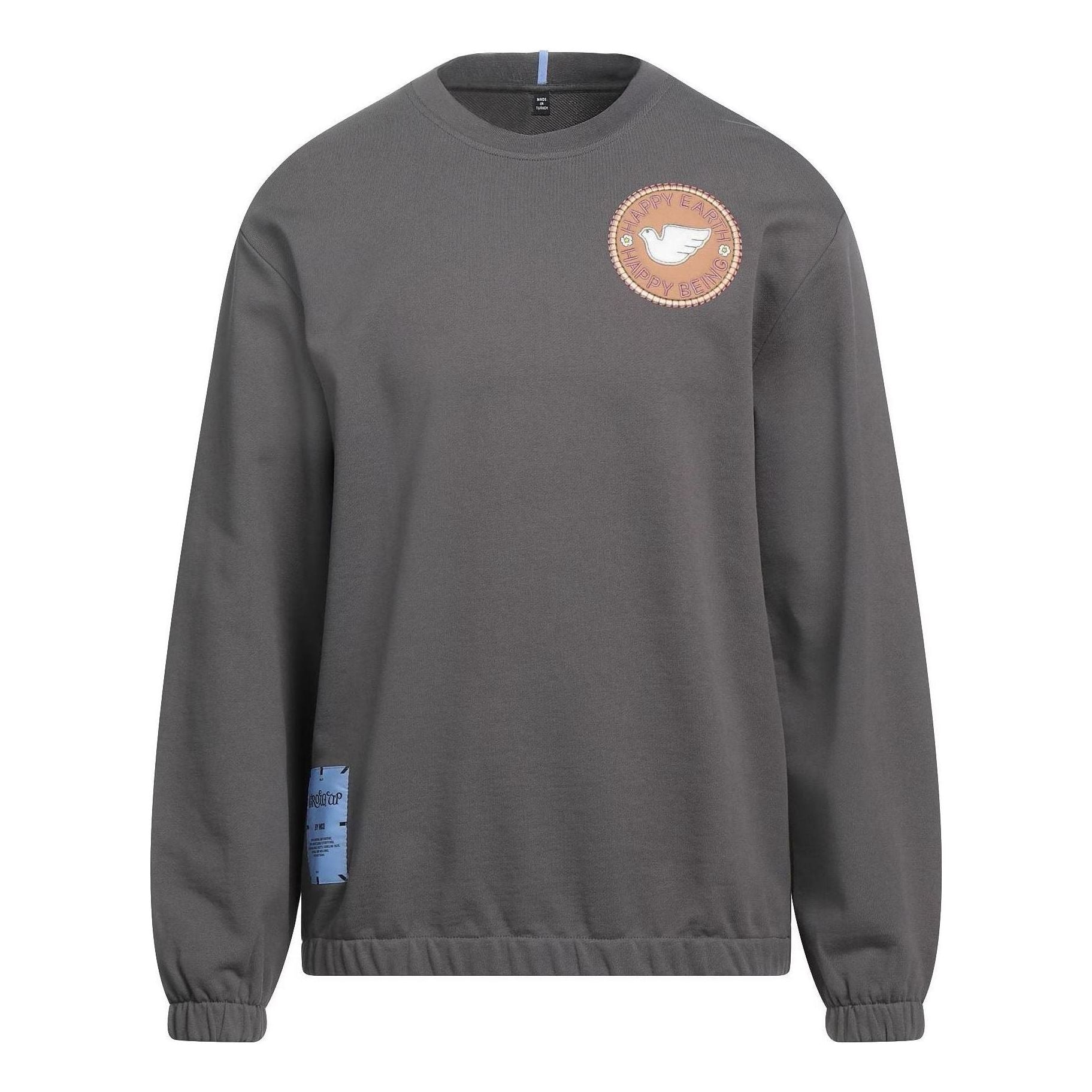 Alexander McQueen Happy Earth Happy Being Slogan Long Sleeves T-Shirt 'Grey' 669496-RST55-2007