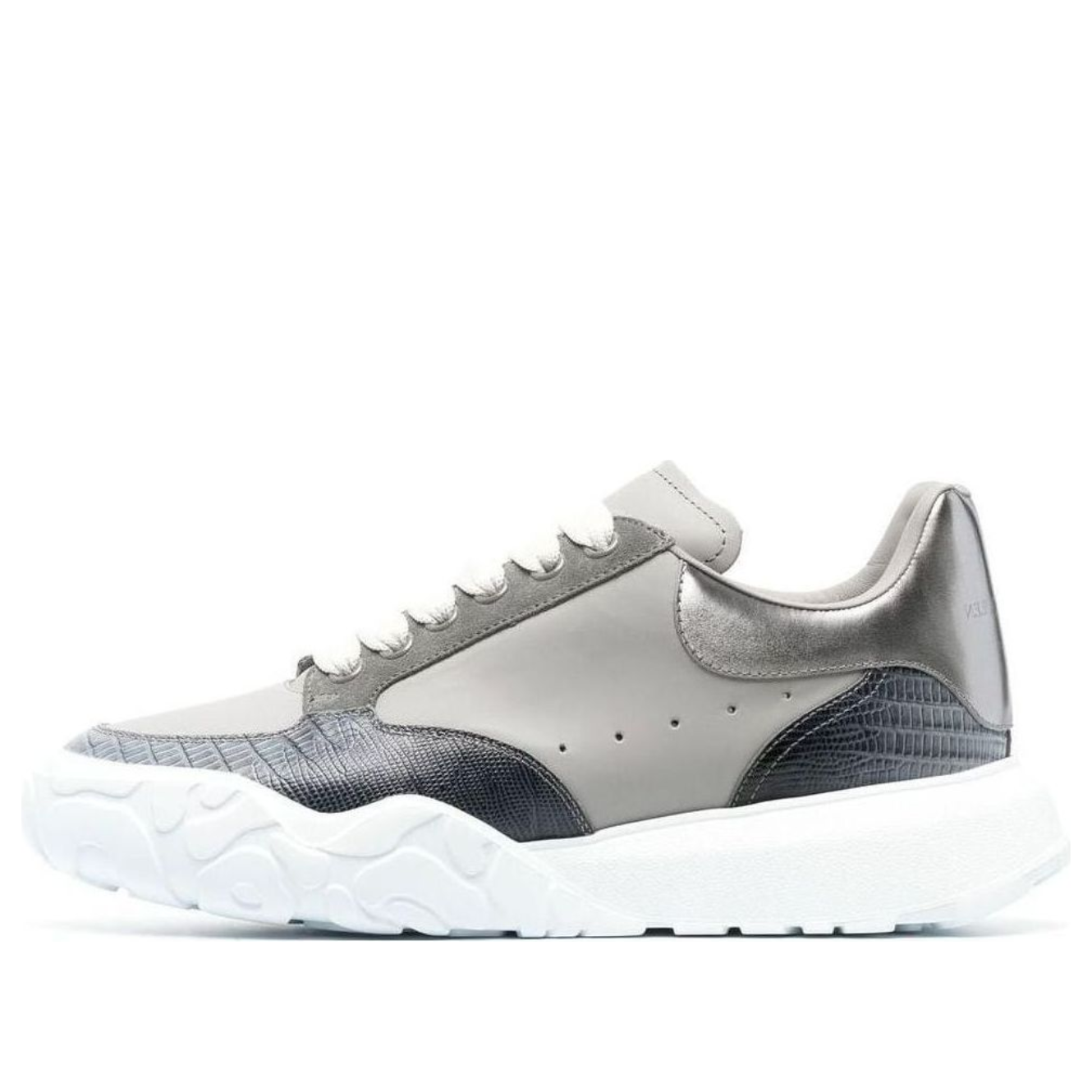 Alexander McQueen Court Trainer 'Grey Silver Navy White' 711132WIAAB1820