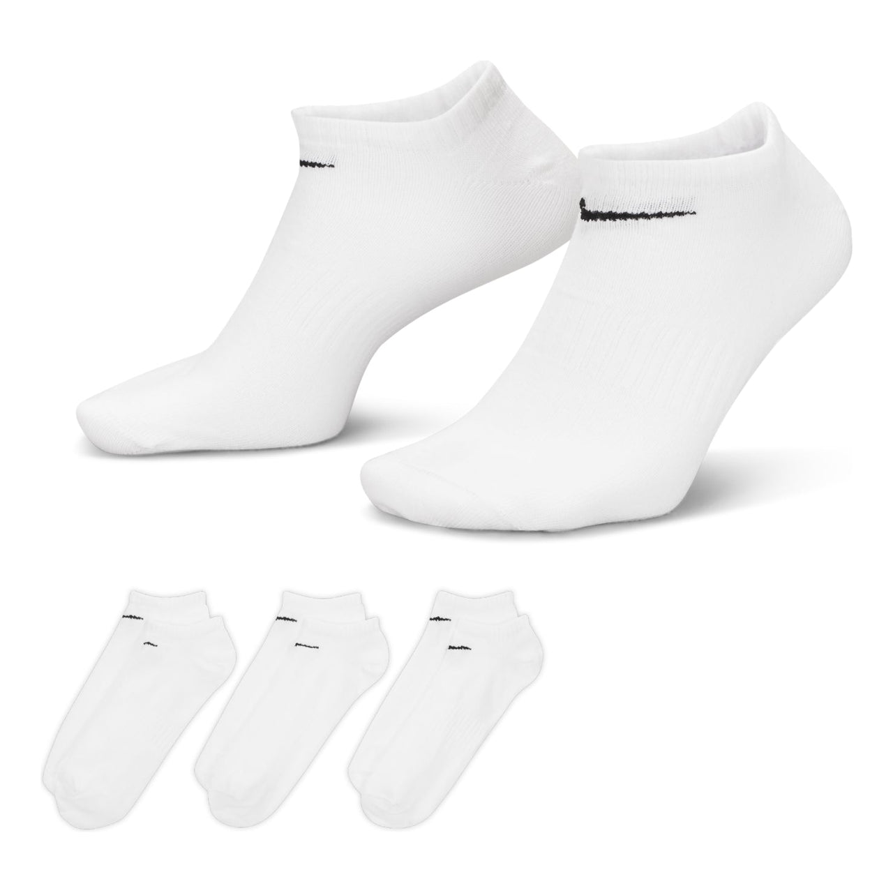 Nike Everyday Lightweight Breathable Sports Socks Unisex White SX7678-100