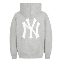 MLB New York Yankees Basic Large Logo Printing Sports hooded Long Sleeves Unisex Gray 31HD03011-50M