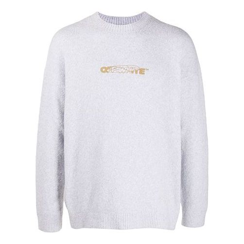 Off-White Pattern Minimalistic Pullover Gray OMHE045E20KNI0010320