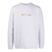 Off-White Pattern Minimalistic Pullover Gray OMHE045E20KNI0010320