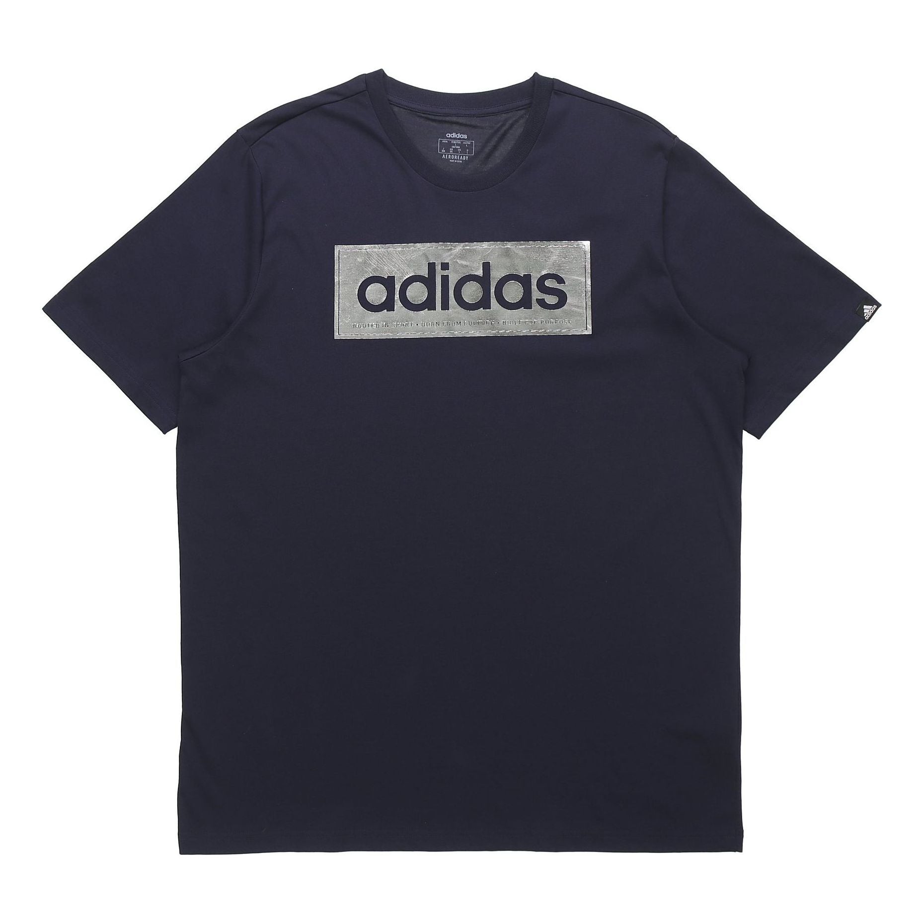 adidas M Clr Slv Lg T Logo Printing Sports Short Sleeve Navy Blue GD5914