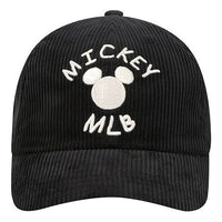 MLB Mickey x Disney Crossover corduroy Baseball Cap Black 32CPKC011-07L