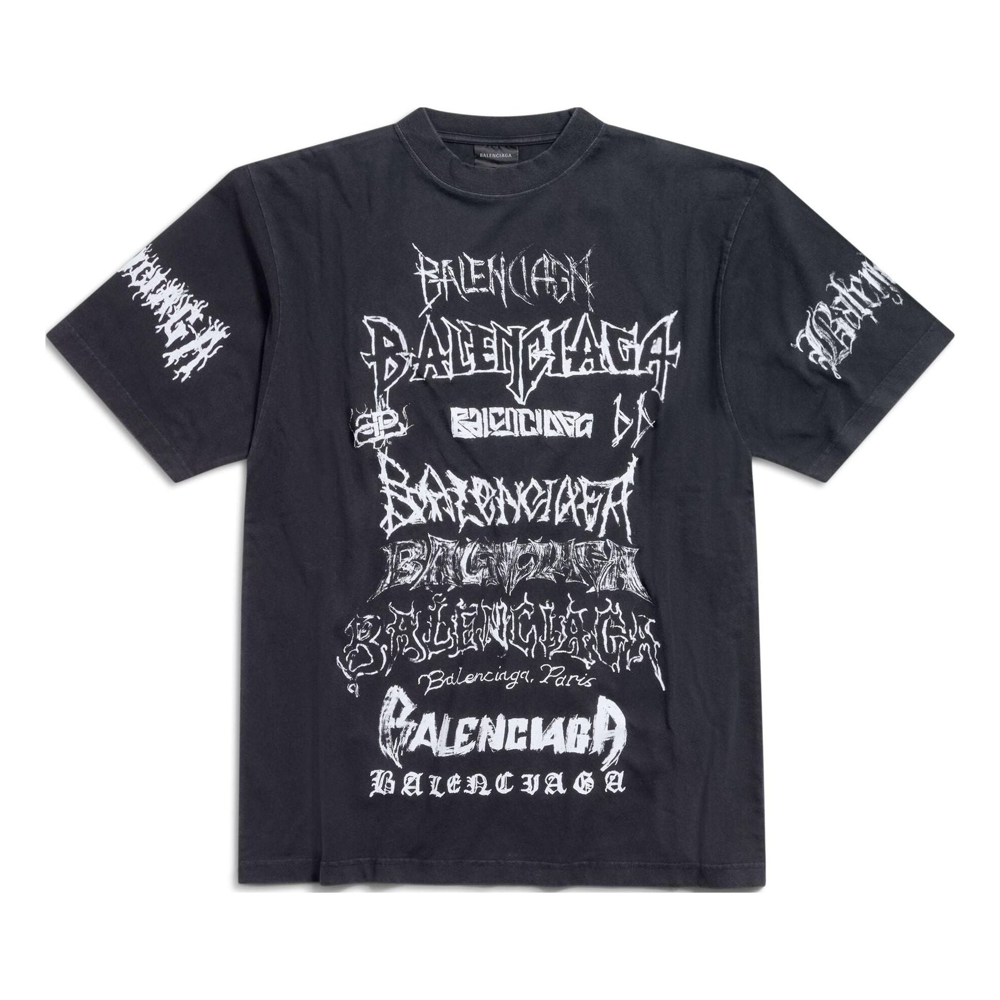 Balenciaga Diy Metal T-shirt 'Black White' 641675TPVO31569