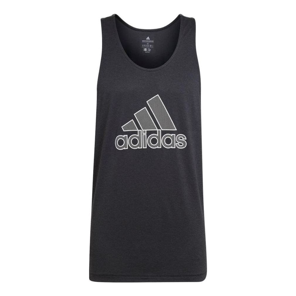 adidas Alphabet Large Logo Straight Sports Black Vest HB9192