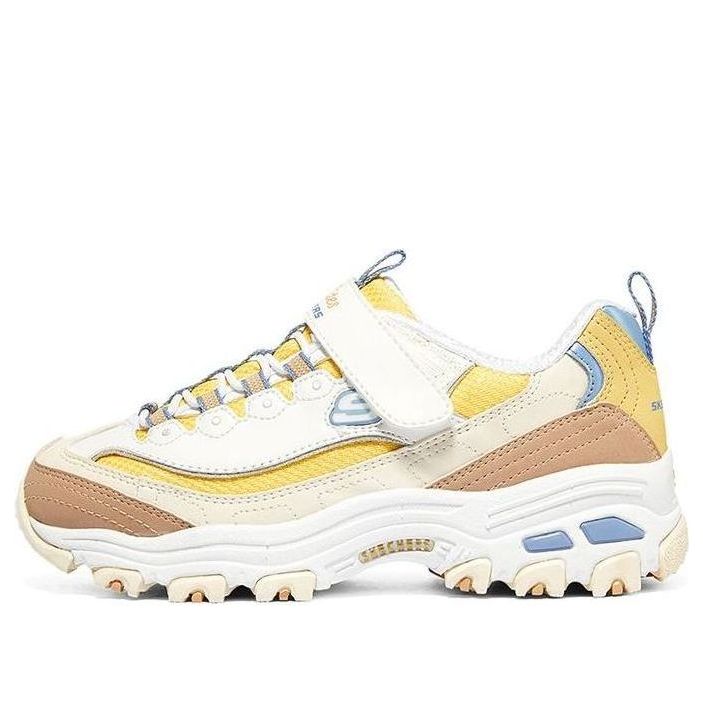 (GS) Skechers D'Lites 'White Yellow' 302526L-WYL