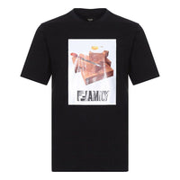 Men's FENDI Printing Pattern Cotton Round Neck Short Sleeve Black FY0889A4PEF0QA1