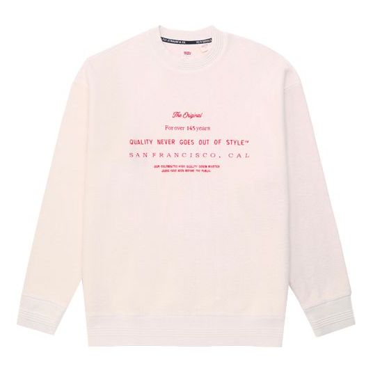 Men's Levis Round Neck Pure Cotton Pullover Milky White 38422-0000