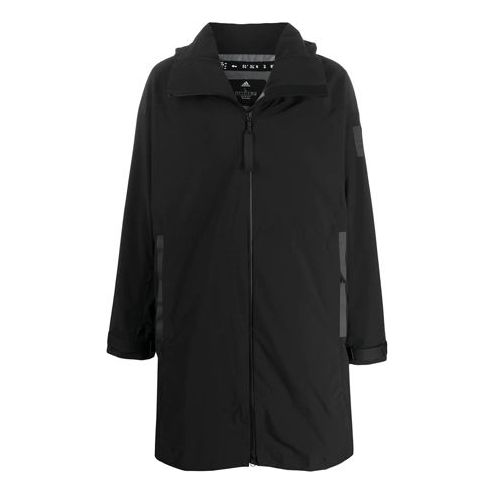 adidas MYSHELTER PARKA Outdoor Sports Hooded Jacket Black FI0597