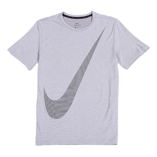 Nike Dri-FIT Breathe Quick Dry Loose Short Sleeve Gray AJ6882-092