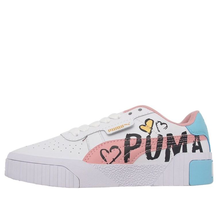 (GS) PUMA Cali Skate shoes 'White Pink' 373038-02