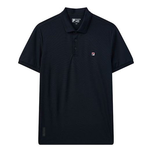 FILA Solid Color Casual Short Sleeve Polo Shirt Blue F11M028106G-NV