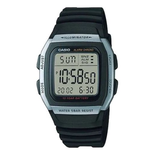 Casio Retro Fashion Digital Watch 'Black Metallic' W-96H-1AJH