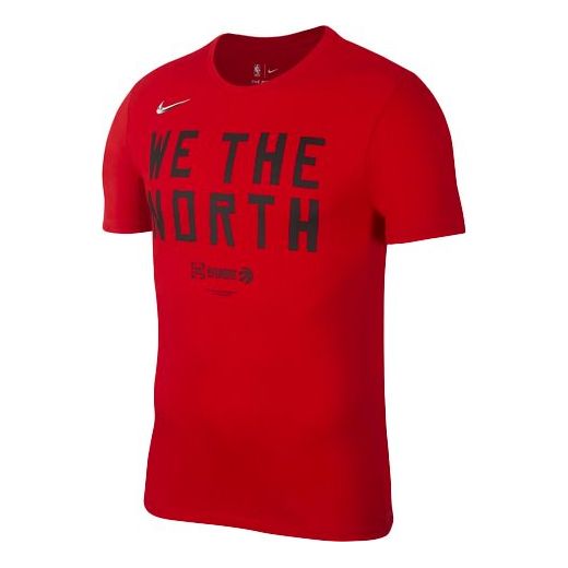 Nike NBA Toronto Raptors Printing Alphabet Sports Quick Dry Short Sleeve Red CU4282-657