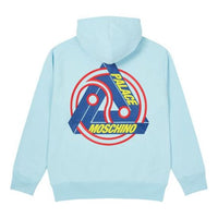 PALACE x Moschino Crossover Back Large Logo Alphabet hooded Long Sleeves Unisex Blue ZCA170113171295