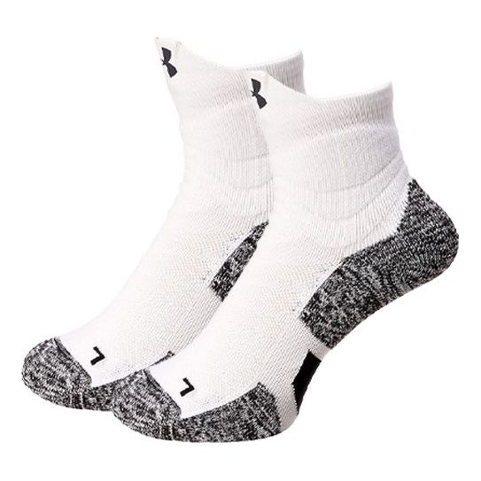 Under Armour Drive Quarter Basketball Socks 'White Grey' 1329366-100