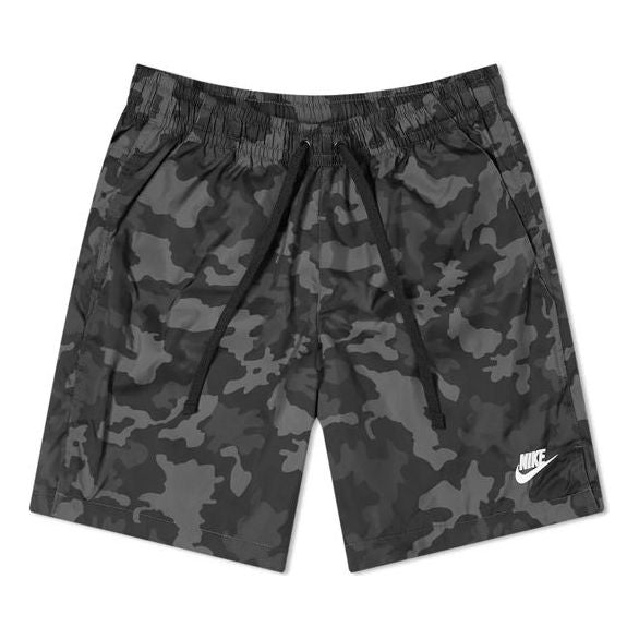 Nike Woven Camo Short Camouflage Drawstring Sports Shorts Black CJ4550-010