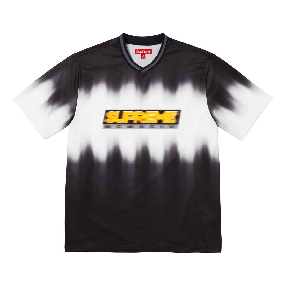 Supreme Blur Soccer Jersey 'Black White Yellow' SUP-SS24-044
