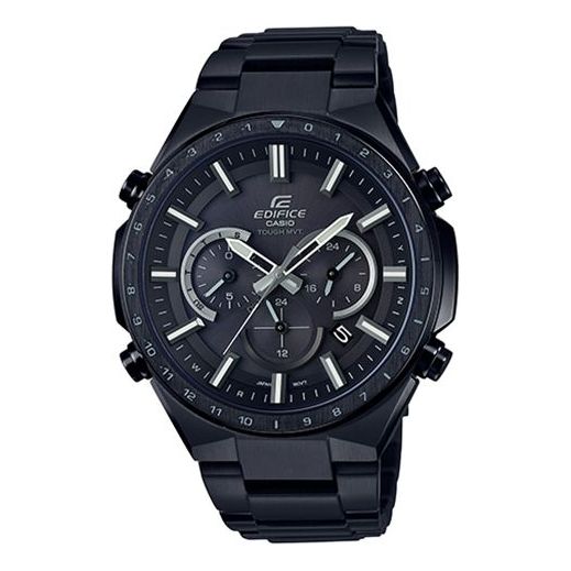 CASIO Waterproof Sports EDIFICE Sapphire Crystal Solar Powered Stainless Steel Strap Mens Black Analog EQW-T660DC-1APR