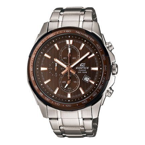 Men's CASIO Edifice Series Quartz Movement Stainless Steel Case Waterproof Dark 100 Meter 50mm Watch Mens EF-566D-5AV