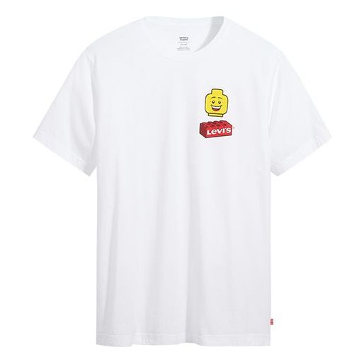 Levis x LEGO Crossover Cotton Smiling Face Printing Short Sleeve Unisex White 16143-0220