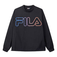 FILA Drawstring Loose Sports Woven Tops Black F11M038226F-BK