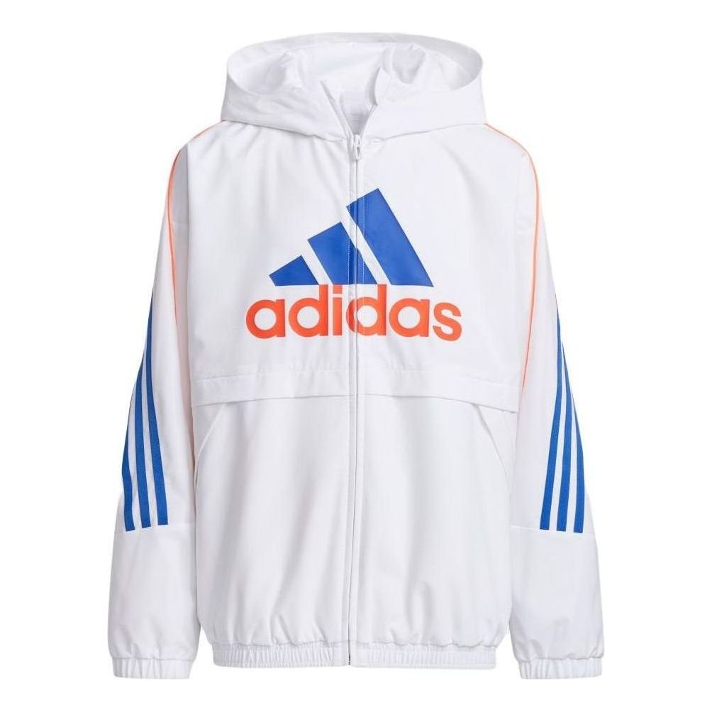 (GS) adidas YB PK Woven Jackets 'White Blue' H65650