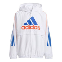 (GS) adidas YB PK Woven Jackets 'White Blue' H65650