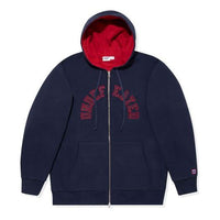Men's UNDEFEATED Alphabet Logo Pattern Contrasting Colors Alphabet Embroidered Zipper Black 20048