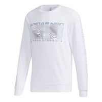 adidas neo M Ss Nn Swt 2 Printing Casual Sports Long Sleeves Round Neck White GQ7060
