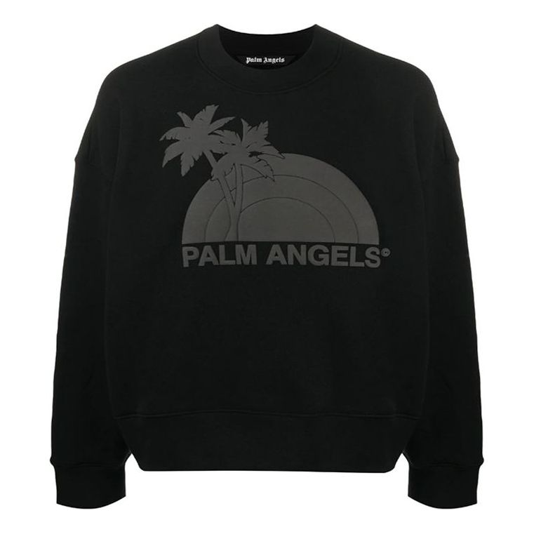 Men's PALM ANGELS Printing Pullover Black PMBA026S206310161010