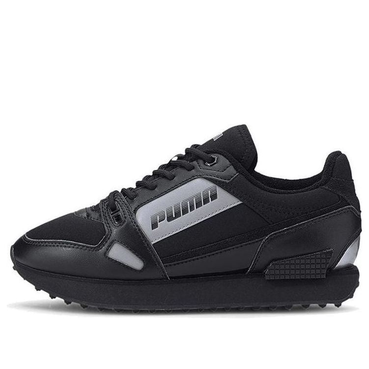 (WMNS) PUMA Mile Rider Bright Peaks Low-Top Sneakers Black/Grey 374113-01