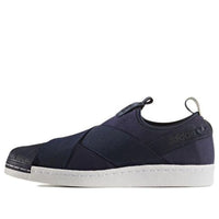 adidas originals Superstar Slip-on Cozy Wear-resistant Skateboarding Shoes Blue BZ0113