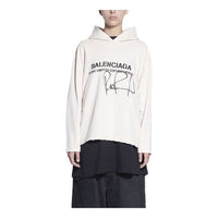 Men's Balenciaga x RuPaul Crossover FW21 Alphabet Printing Pullover Creamy White 670946TLV569057