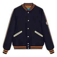 Gucci x Disney Co-Branded Cartoon Patterned Felt Pilot Jacket On The Back For Men Blue 639274-ZAF9K-4560